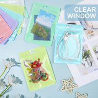 Bolsas de Mylar Reutilizables de 4 x 6 Pulgadas a Prueba de Olores con Ventana Transparente, Bolsas Planas para Pequeñas Empresas, Bolsas para Dulces, Coloridas