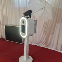 Cabina de Fotos GT 360 con Pantalla Táctil, Conexión Wi-Fi y Bluetooth, Impresión Instantánea, Portátil, de Aleación de Aluminio, para 15 Personas