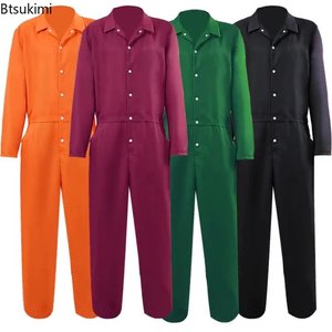 Disfraz Unisex de Halloween, Mono Rojo Naranja de Prisionero, Traje de Asesino en Serie para Hombre, Uniforme de Cosplay de <span class=keywords><strong>Película</strong></span> de Terror - Product Image 1