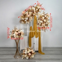 Arrangement floral suspendu élégant en champagne et or, nouvelle création DKB, rose artificielle décorative pour la décoration de la Saint-Valentin