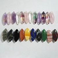 Pendentifs en cristal de quartz de forme œil de cheval, pierres précieuses de guérison, pour la fabrication de bijoux, fournitures de colliers, vente en gros