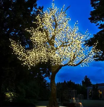 ANPU Decor 5m LED Giant Cherry Blossom alberi fatti a mano luce calda albero bianco Indoor Outdoor Home Office Party Wedding