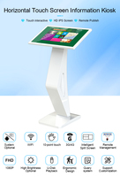 PC tout-en-un Android ou Windows de 27 pouces, kiosque interactif à écran tactile sur pied pour hôtel et bibliothèque