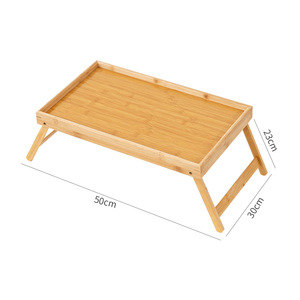 Bamboo Folding Computer <b>Desk</b> 50x30x23cm Lazy Table For Laptops Home Bedroom Use - Product Image 5