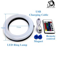 SMOKESHOP Ouhong OH-240 Nouvelle Lampe LED Blanche Givrée pour Chicha, Accessoire Durable en Plastique Mini pour Narguilé avec Télécommande