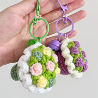 Bouquet de mini fleurs au crochet faites à la main, produit fini, roses, pour anniversaire, Saint-Valentin, éternité, vente en gros usine