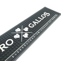 Tapis de bar personnalisé avec logo de marque, long et antidérapant, imperméable, anti-déversement, en PVC texturé à pois