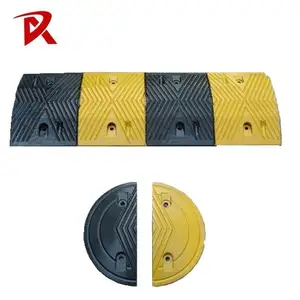 Roadway street residential garage driveway Heavy duty traffic safety speed barrier Rubber speed breaker hump road bumps for sale