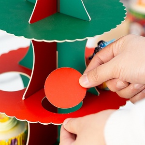 Christmas Cupcake Packaging <b>Box</b> Multi Layer Cake Portable Packaging Bento Dessert Stand - Product Image 2