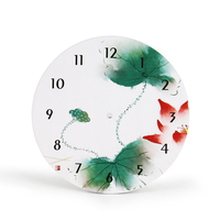 Pencetakan Warna Bulat Dinding Kayu Clock