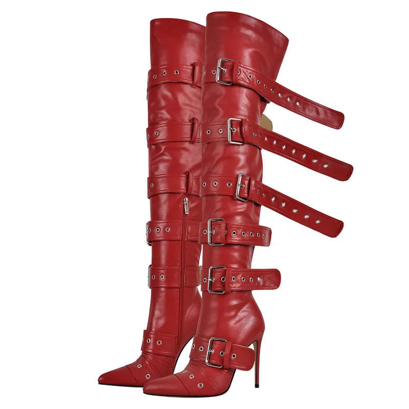 Red long boot