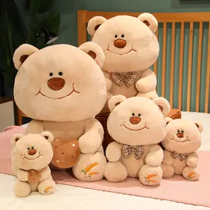 Custom Logo Cute Teddy Bear with Cookie Stuffed Animals Plush Toy