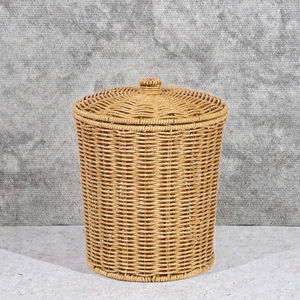 Panier de rangement en rotin tissé sur mesure, multifonctionnel, écologique et de haute qualité, avec couvercle - Product Image 3