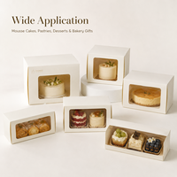 Boîtes d'emballage personnalisées pour gâteaux mousse avec fenêtre transparente en PVC, impression offset, conformes aux normes alimentaires