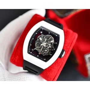 Reloj Mecánico de Cerámica con Caja Tonneau, Última Tendencia 2026, Reserva de Energía, Cristal de Zafiro, Diseño Calado, Correa de Goma, Alta Calidad - Product Image 3