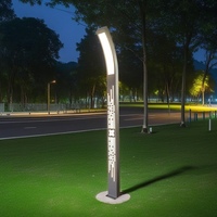 Éclairage de rue moderne en acier inoxydable de paysage extérieur de 3 mètres IP65 pour les rues des communautés AC de la cour