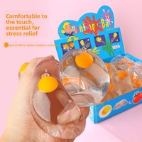 Nouveaux Œufs Simulés Transparents ; Jouets Anti-Stress à Presser Transparents ; Œufs de Décompression Double Jaune Parfaits pour la Décompression