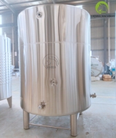 Réservoir de stockage d'huile végétale isolé à double enveloppe en acier inoxydable avec agitateur à hélice pour le traitement de l'huile comestible