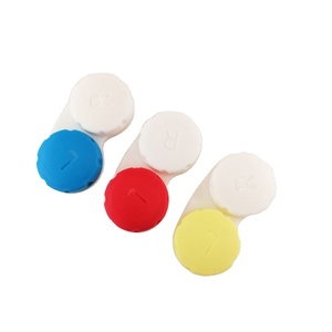 Lenti a contatto con scatola moda all'ingrosso colorate simpatiche custodie per lenti a contatto doppie per lenti a contatto promozionali