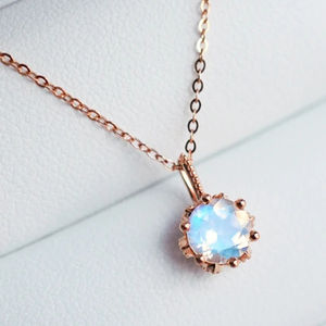 สร้อยคอเงินแท้ 925 ดีไซน์แฟชั่น ประดับพลอยมูนสโตนธรรมชาติทรงกลม สำหรับคนเกิดเดือนมิถุนายน ขายส่ง - Product Image 6