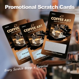 Factory Wholesale Custom Scratch-off Tickets Prize <b>Cards</b> Activity Scratch <b>Cards</b> DIY for Coffee Bar Promotion - Product Image 3