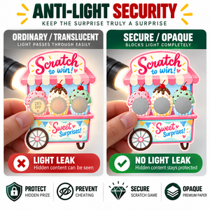 Nouvelles cartes à gratter personnalisées découpées sur mesure, design gratuit, jeu à gratter pour gagner, récompenses chanceuses, récompenses en espèces, cartes à gratter - Product Image 3