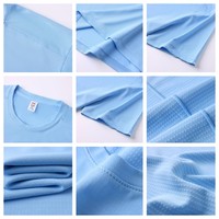 T-shirts tricotés unis pour hommes en polyester de haute qualité, respirants, décontractés et sportifs, tendance 2025 – Vente en gros