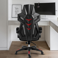 Chaise de bureau ergonomique de jeu et de course en tissu noir Anji personnalisée, inclinable, pour ordinateur, vente en gros