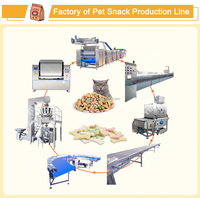 Ligne de production automatique industrielle d'extrudeuse de croquettes pour chiens avec moteur et moteur pour fabricant d'aliments pour animaux de compagnie