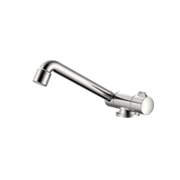 Approuvé 360 Rotation Eau Froide Chaude Mélangeur Robinets Compact Pliant Robinet De Cuisine Robinet Chrome Bateau RV Caravane Camping-Car Plein Côté En Laiton