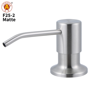 Distributeur de savon double en acier inoxydable 304 moderne Longan, porte-savon pour évier de cuisine, comptoir, capacité de 500 ml - Product Image 2