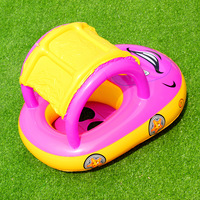Anneau gonflable de natation de bébé d'ombre de voiture de bateau gonflable de siège de flotteur de piscine de bébé