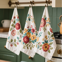 Serviette de cuisine en coton crêpe à impression numérique Vigreat pour Thanksgiving, serviette de cuisine personnalisée, décoration de fête, faible MOQ, prix d'usine