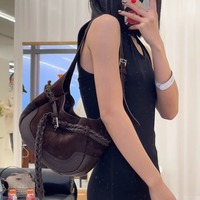 Tas Selempang Wanita Model Retro Suede Terbaru 2026, Desainer, Trendi, Mewah, untuk Belanja dan Bepergian