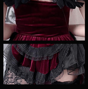 Disfraz Gótico Europeo Americano de Halloween KAZITA para Mujer, Vestido de <span class=keywords><strong>Bruja</strong></span> Vampiresa con Cola de Golondrina Oscura para Actuaciones, Televisión y Cine - Product Image 6