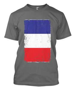 Camiseta clásica con patrón de bandera de Francia para hombre, camiseta de manga corta transpirable para uso diario - Product Image 2