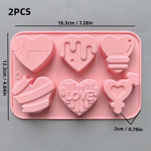 Molde de Silicona en Forma de Corazón Tangchu para Hornear, Hacer Velas Aromáticas y Jabones - Product Image 5