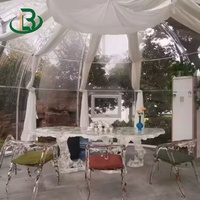 Dôme en verre hexagonal préfabriqué pour l'affichage commercial, les restaurants et les événements