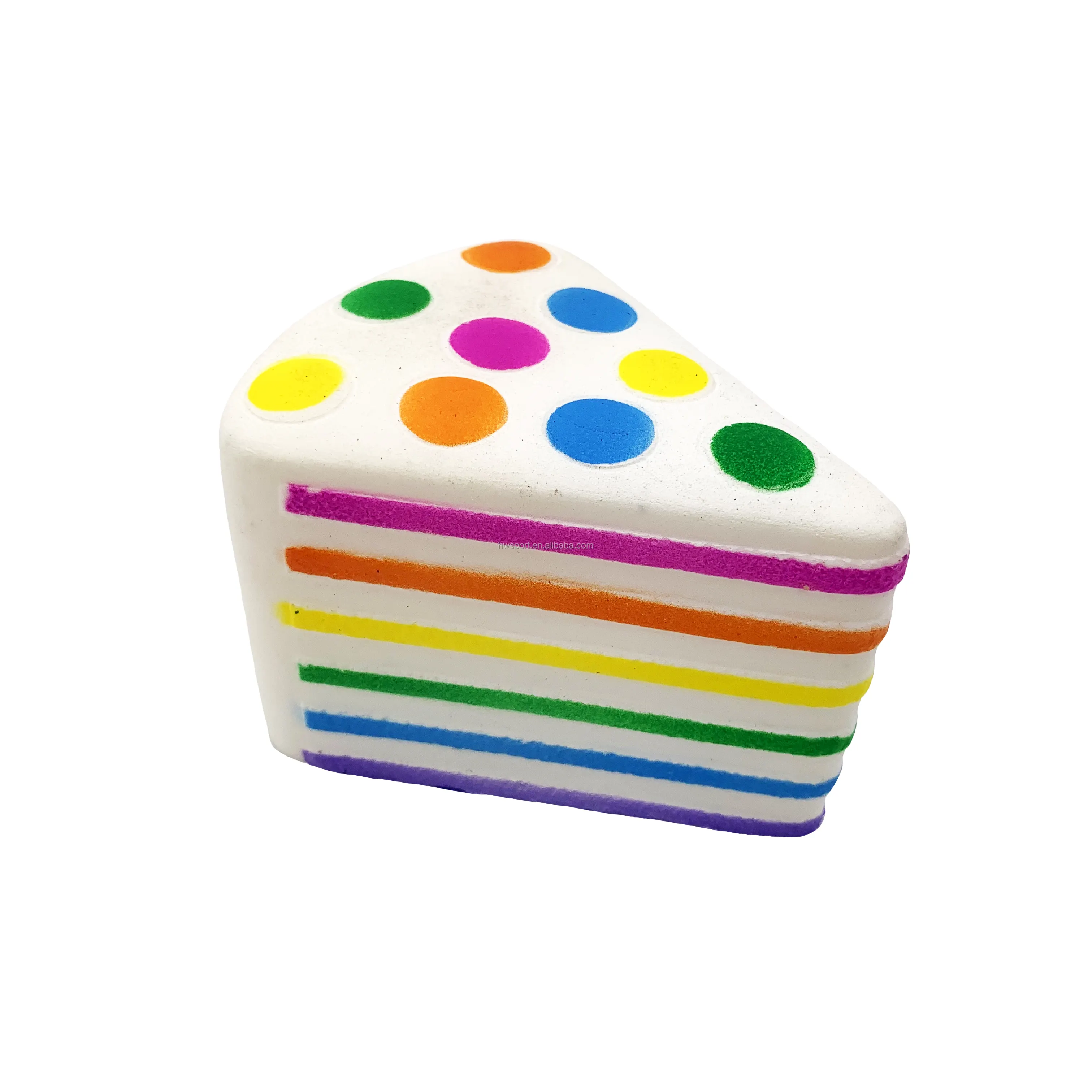 Wholesale Slow Rising Squishy Cake Squishy Toys New Rainbow Colorful Cake Stress Reliever