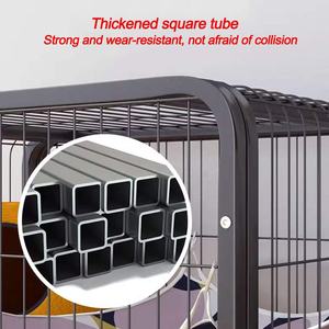 Grande <span class=keywords><strong>cage</strong></span> pliable robuste en métal pour animaux de compagnie avec roues et plateau Premium <span class=keywords><strong>Animal</strong></span> Control Square Cat Housing Cat Cabinet - Product Image 5