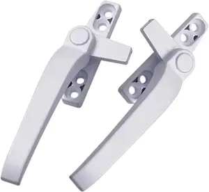 White aluminium alloy Folded Double Glazing Window lock crank Handle