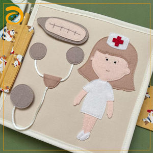 Primi bambini educativi tranquillo libro occupato educazione <span class=keywords><strong>Montessori</strong></span> feltro libro per neonati e bambini giocattolo feltro tessuto libro di stoffa - Product Image 5