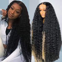 Wig renda Hd 13x6 Wig rambut manusia Wig keriting pra pencabutan Wig depan renda gelombang air 40 inci Wig depan renda gelombang dalam rambut manusia