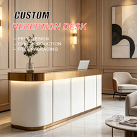 Comptoir de réception médical de haute qualité, design en bois, pour bureau, salon, clinique dentaire, réception