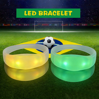 Bracelet lumineux LED personnalisé à télécommande pour supporters de football Longstargift, amplificateur d'ambiance pour stades, visibilité visuelle pour spectateurs