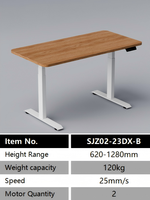 Bureau assis-debout ergonomique moderne de luxe à double moteur, réglable en 3 positions, en acier durable, pour bureau et immeuble de bureaux