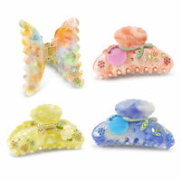 Pince à cheveux florale artisanale coréenne et japonaise, élégante barrette en velours 10 cm, accessoire coloré pour queue de cheval, pour bal et usage quotidien
