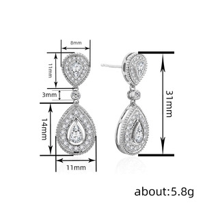 Eleganti Orecchini a Goccia per Donne, Gioielli di Moda per Spose, Matrimoni e Serate di Gala - Product Image 4