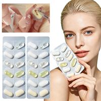 Ensemble de capsules de soin de la peau anti-âge, blanchissantes et anti-rides en forme de cœur, 7 feuilles, routine complète jour/nuit, soin du visage à domicile