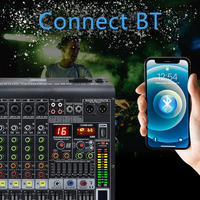 Mélangeur audio-vidéo professionnel GAX-MC4 Console de mixage DJ Blueteeth 4 canaux avec effet de réverbération Home Karaoke USB Live Interface